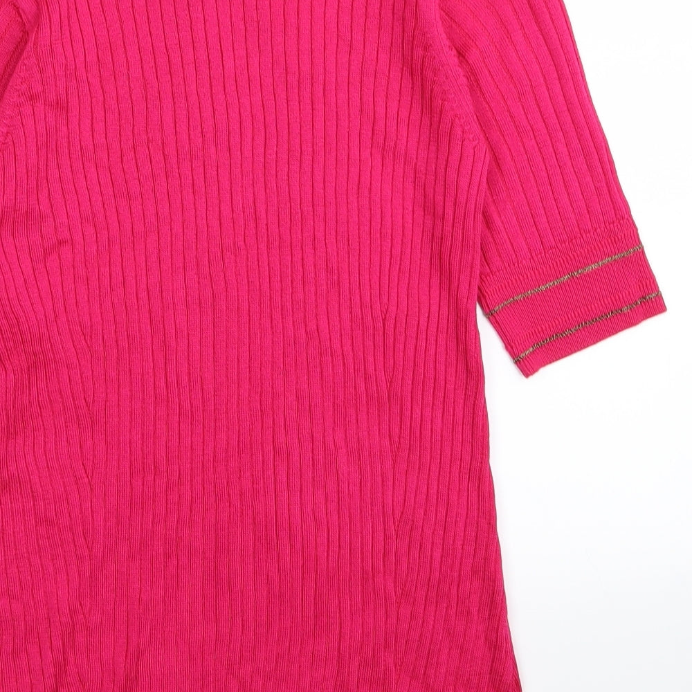 Marks & Spencer Womens Pink Basic T-Shirt Size 10