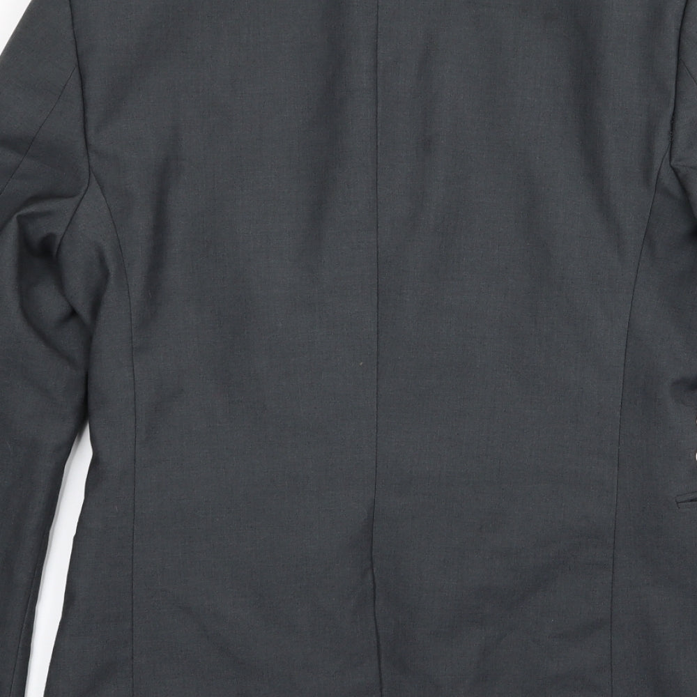 Topman Mens Grey Jacket Blazer Size 38