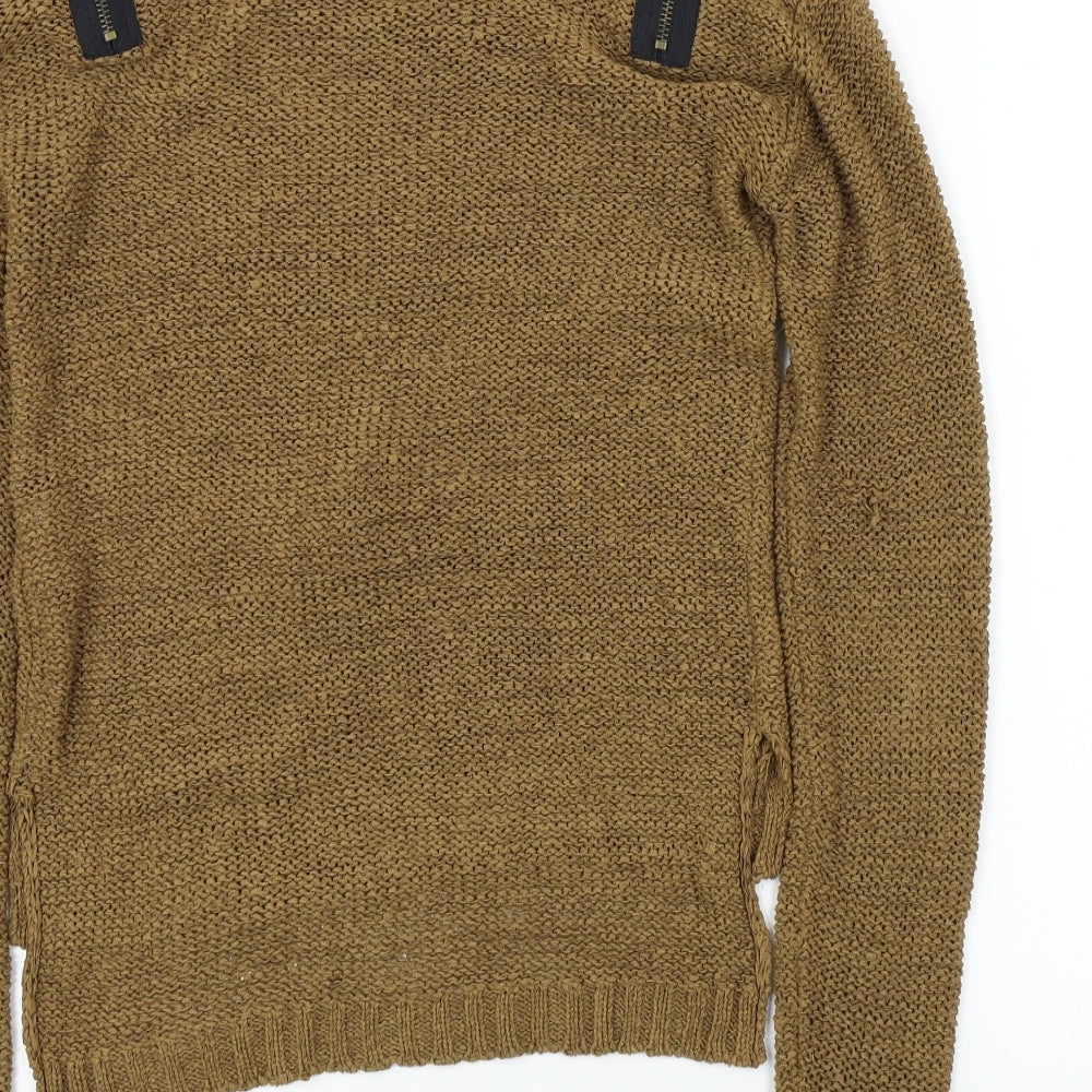Crafted Womens Brown Pullover Jumper Size 6