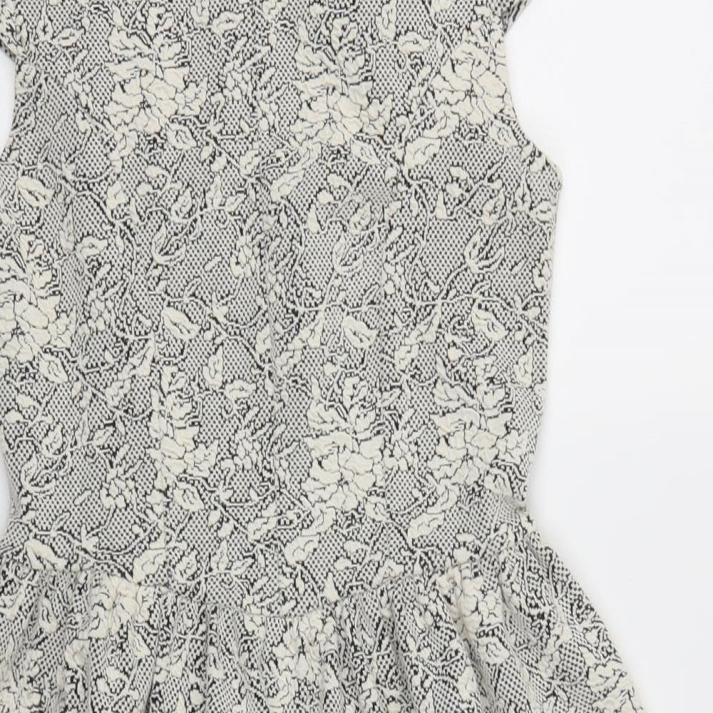 Topshop Womens Ivory Fit & Flare Size 10
