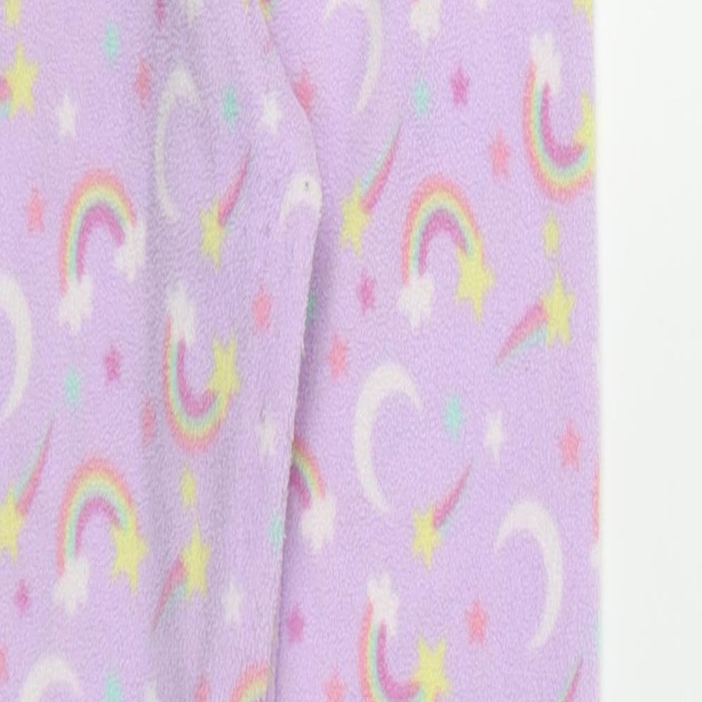 Primark Girls Purple Geometric Jogger Trousers Size 10-11 Years