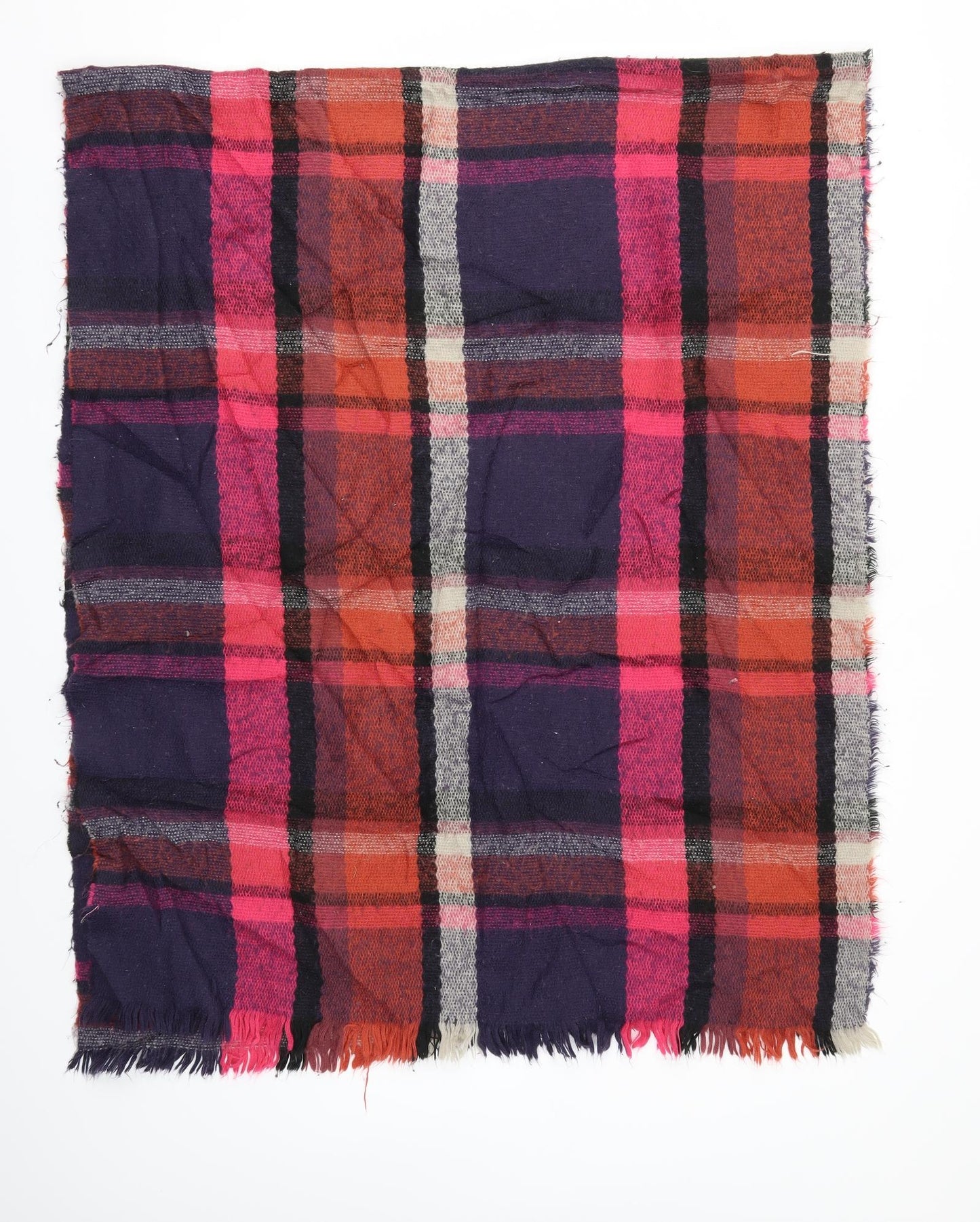 Preworn Womens Pink Check Scarf