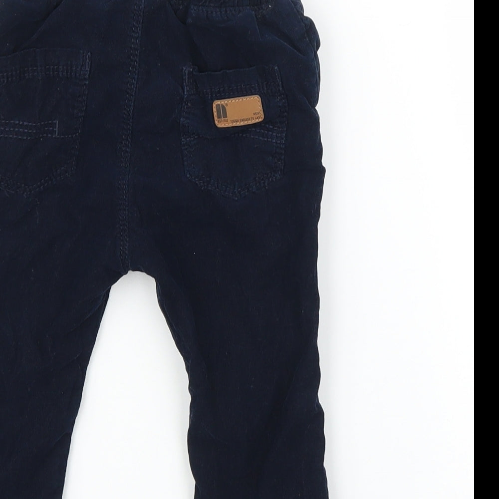 Next Boys Blue Corduroy Cropped Jeans Size 3-6 Months