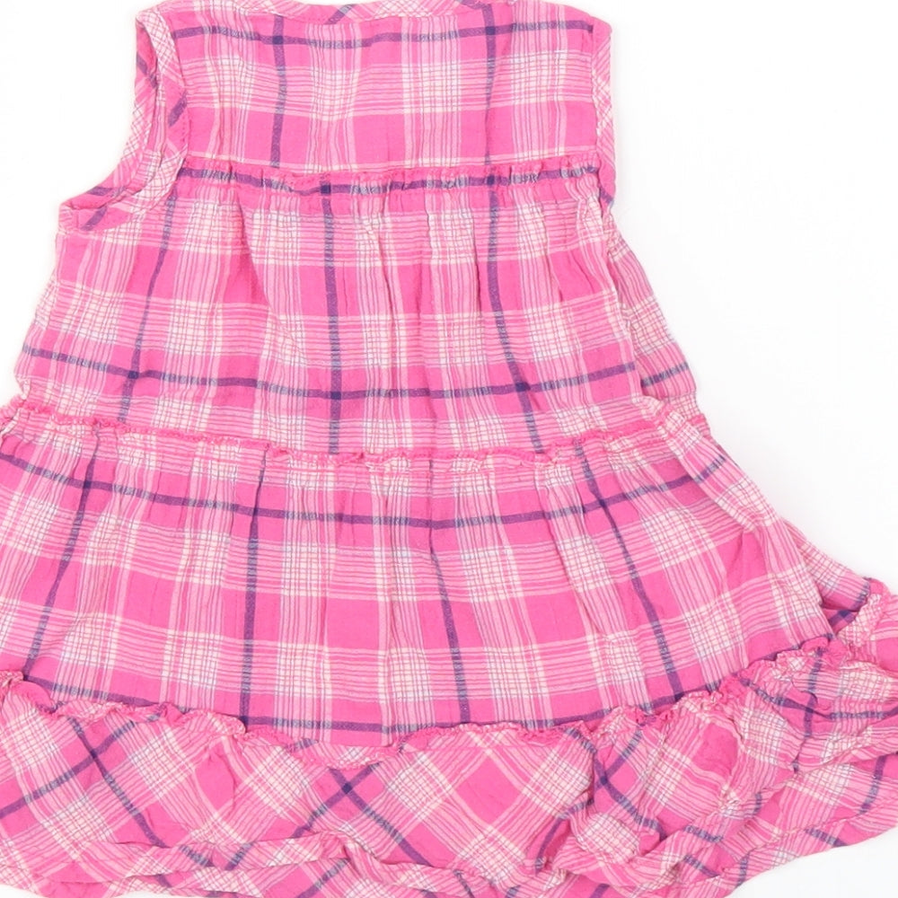 Mothercare Girls Pink Plaid A-Line Size 3-6 Months