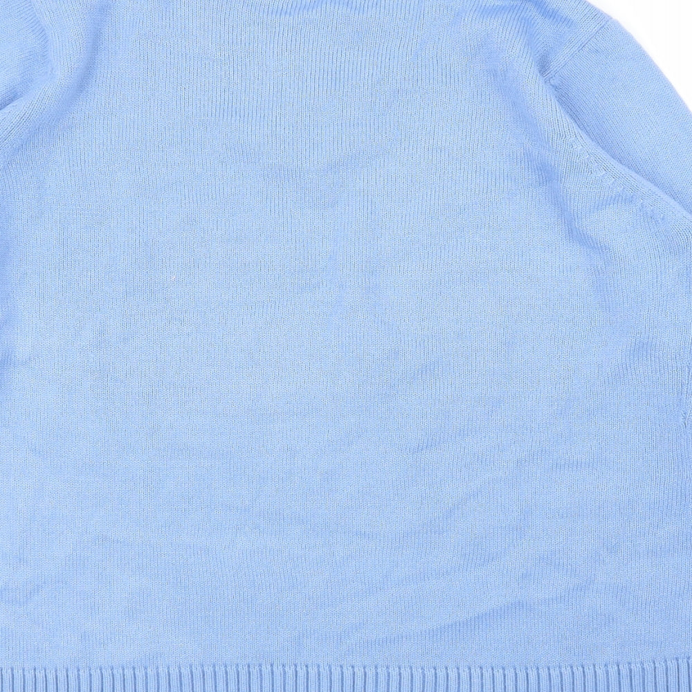 EWM Womens Blue Pullover Jumper Size L