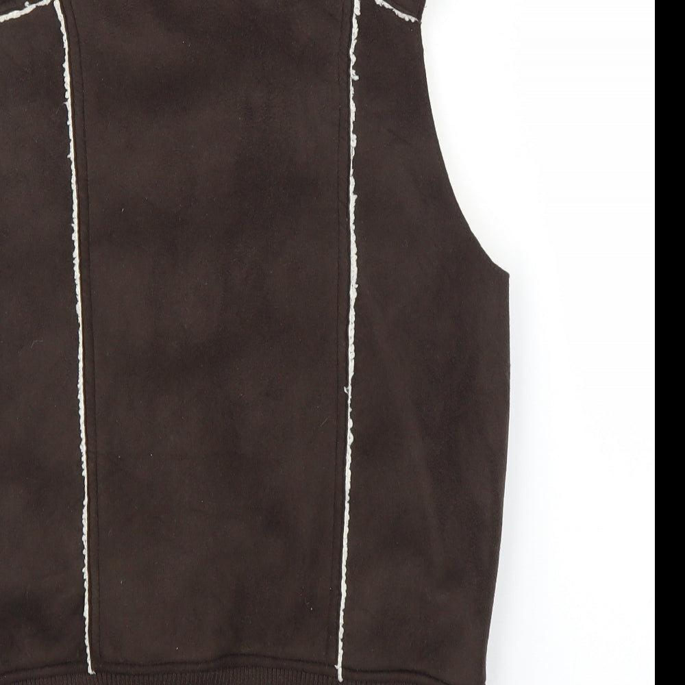 Primark Womens Brown Full Zip Jumper Size 12 - Gilet