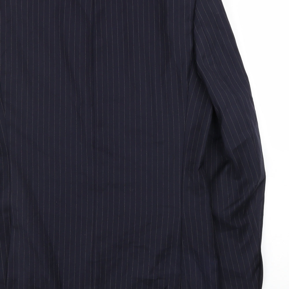 Marks & Spencer Mens Blue Striped Jacket Suit Jacket Size 40