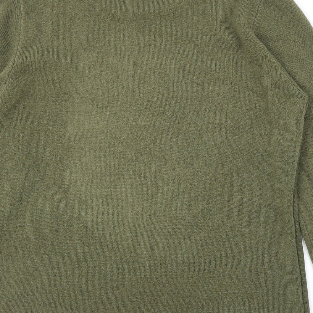 Anna Rose Womens Green Argyle/Diamond Pullover Jumper Size L