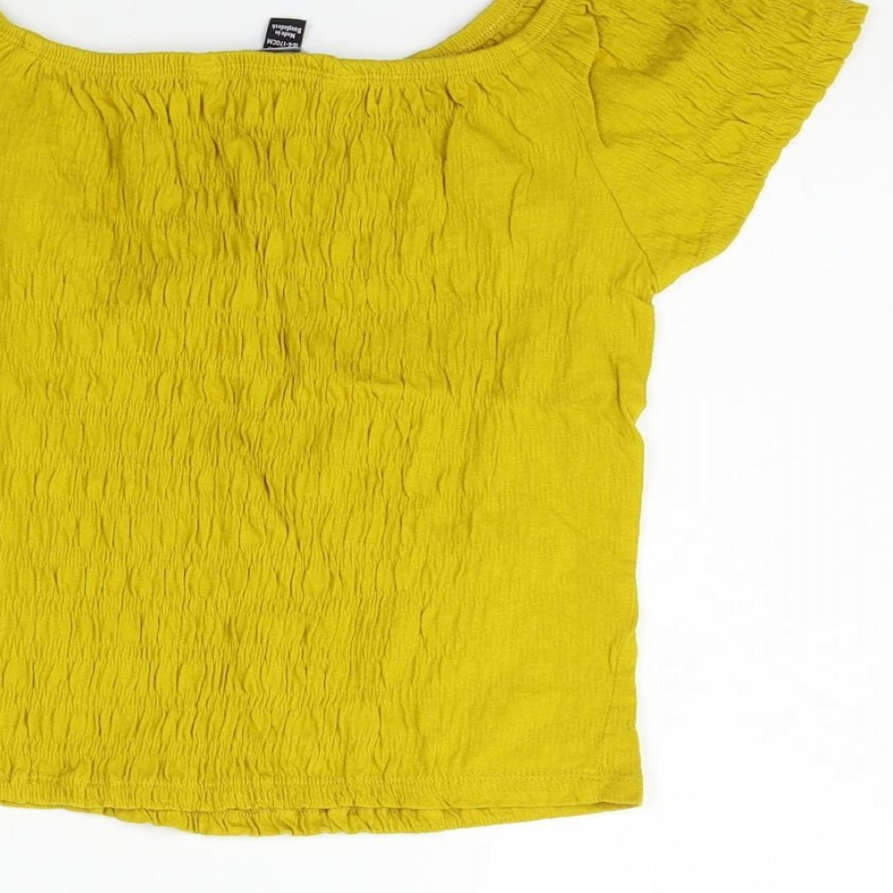 New Look Girls Yellow Basic Blouse Size 14-15 Years