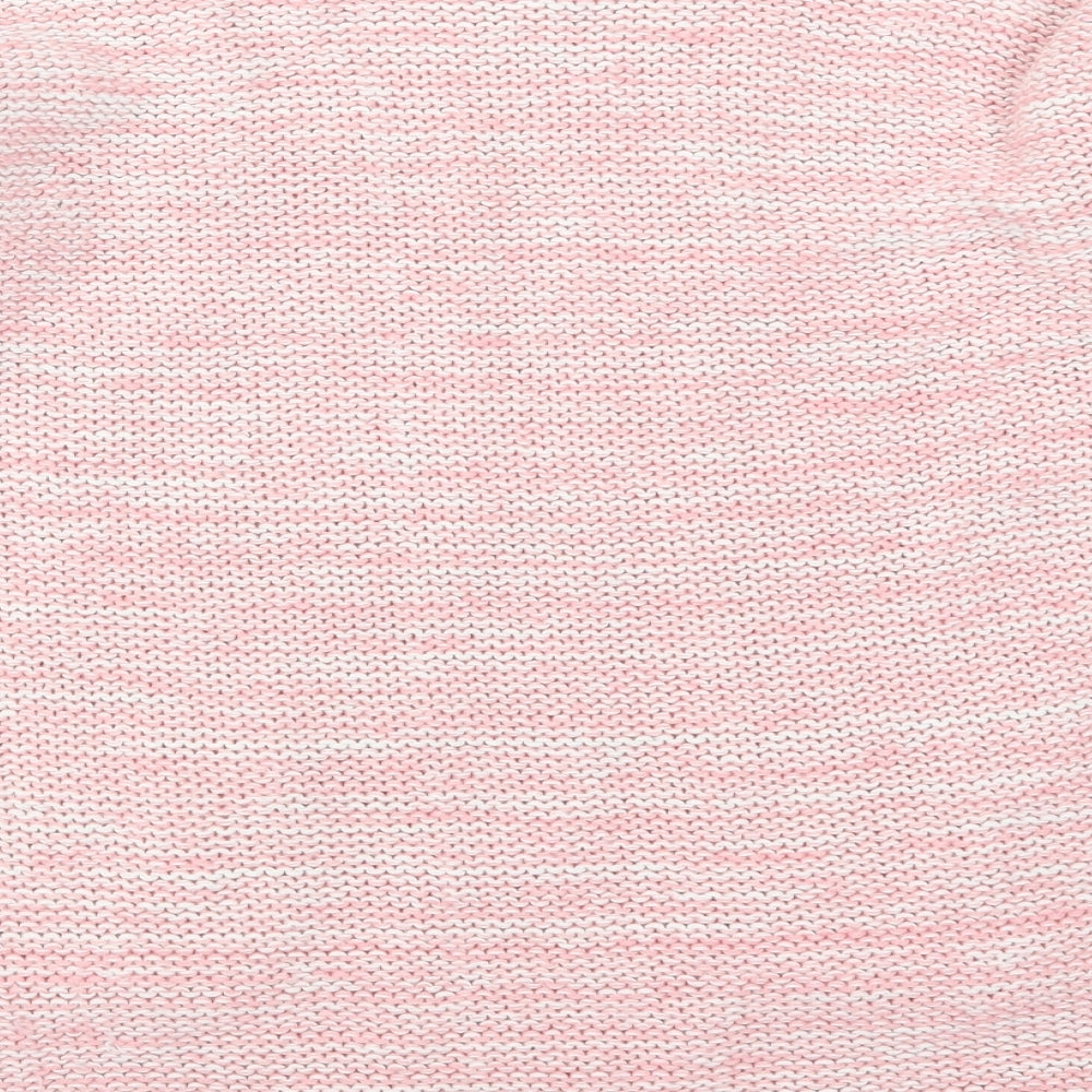 Miss London Womens Pink Knit Pullover Jumper Size M