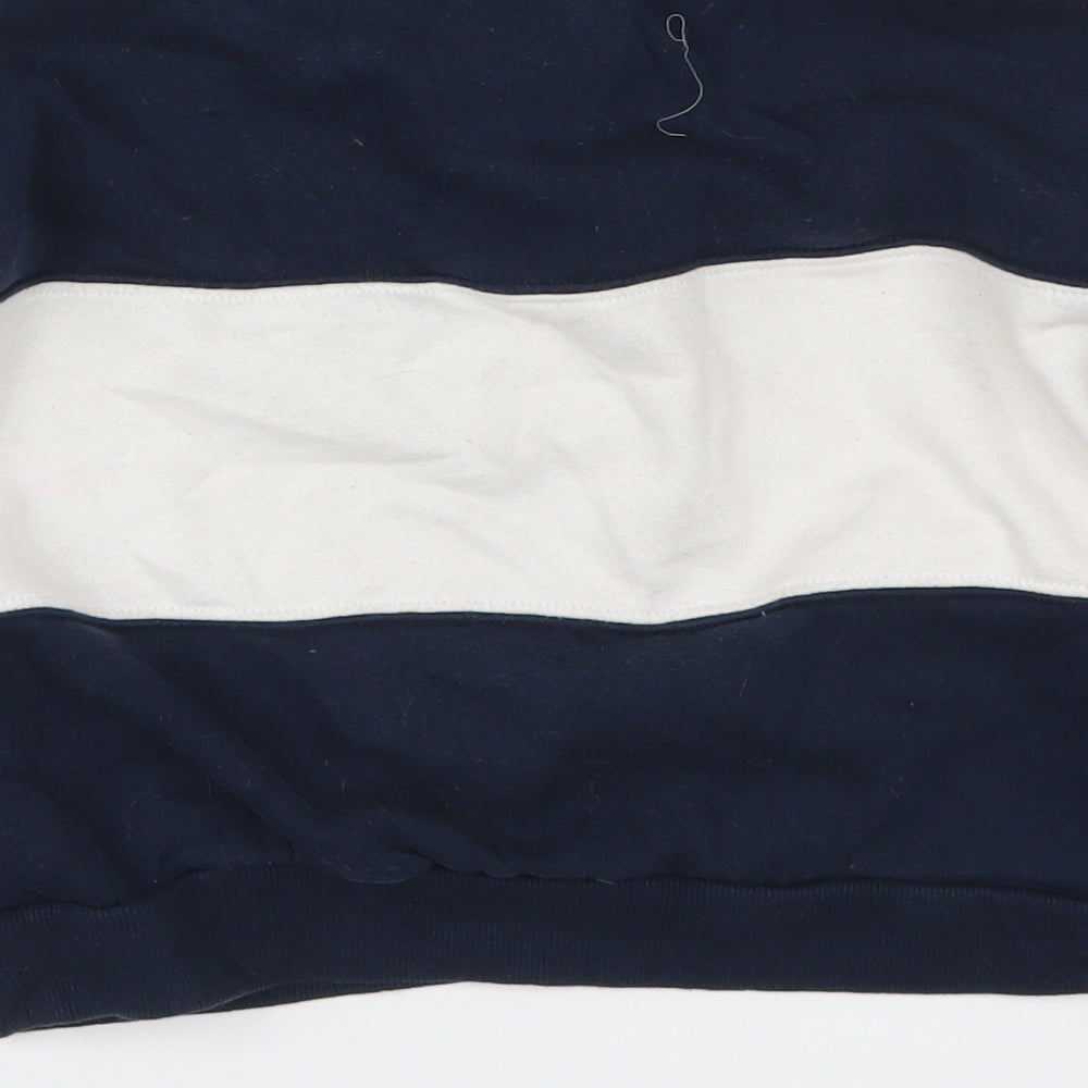 H&M Girls Blue Striped Pullover Sweatshirt Size 9-10 Years - Paris