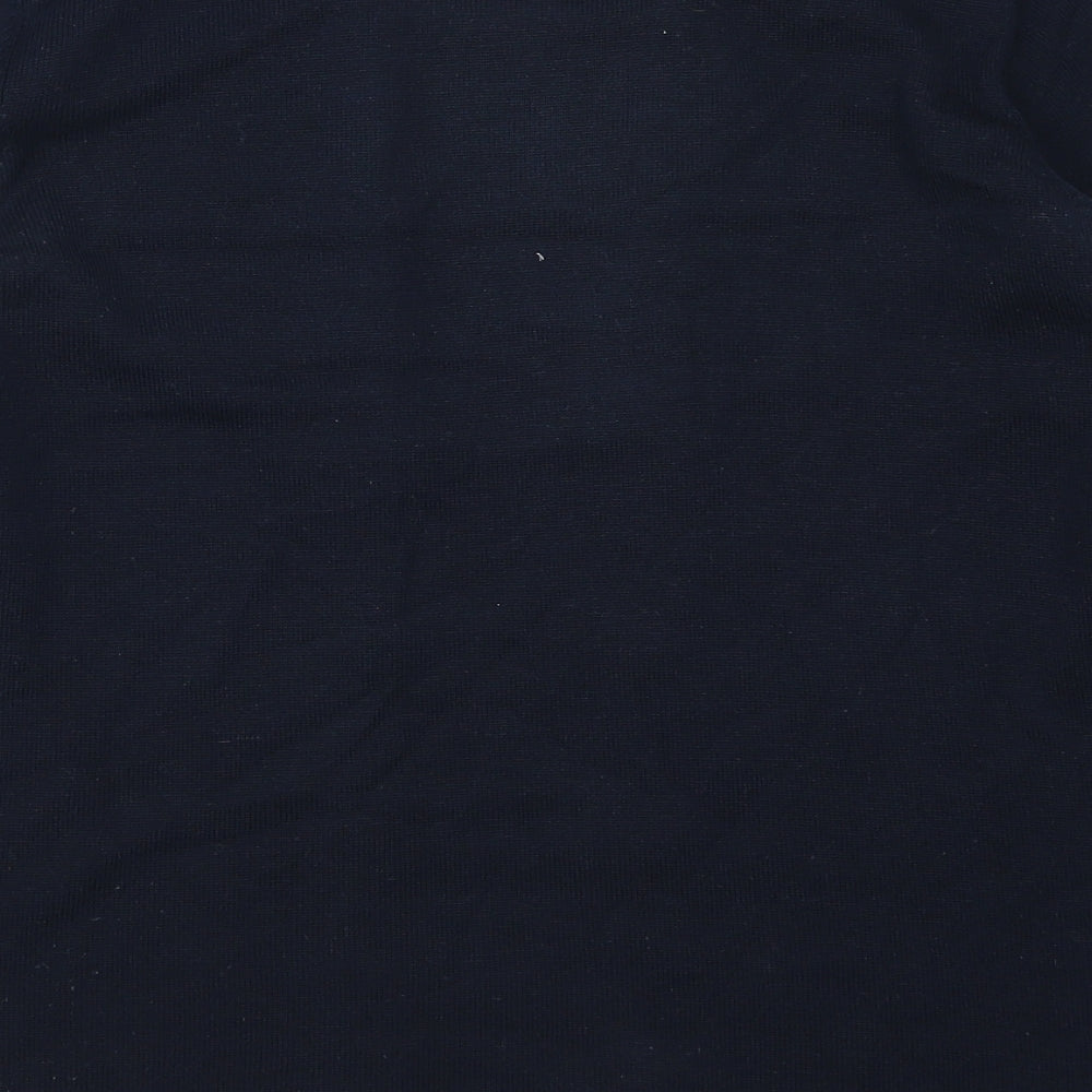 Classics Womens Blue Geometric Pullover Jumper Size S
