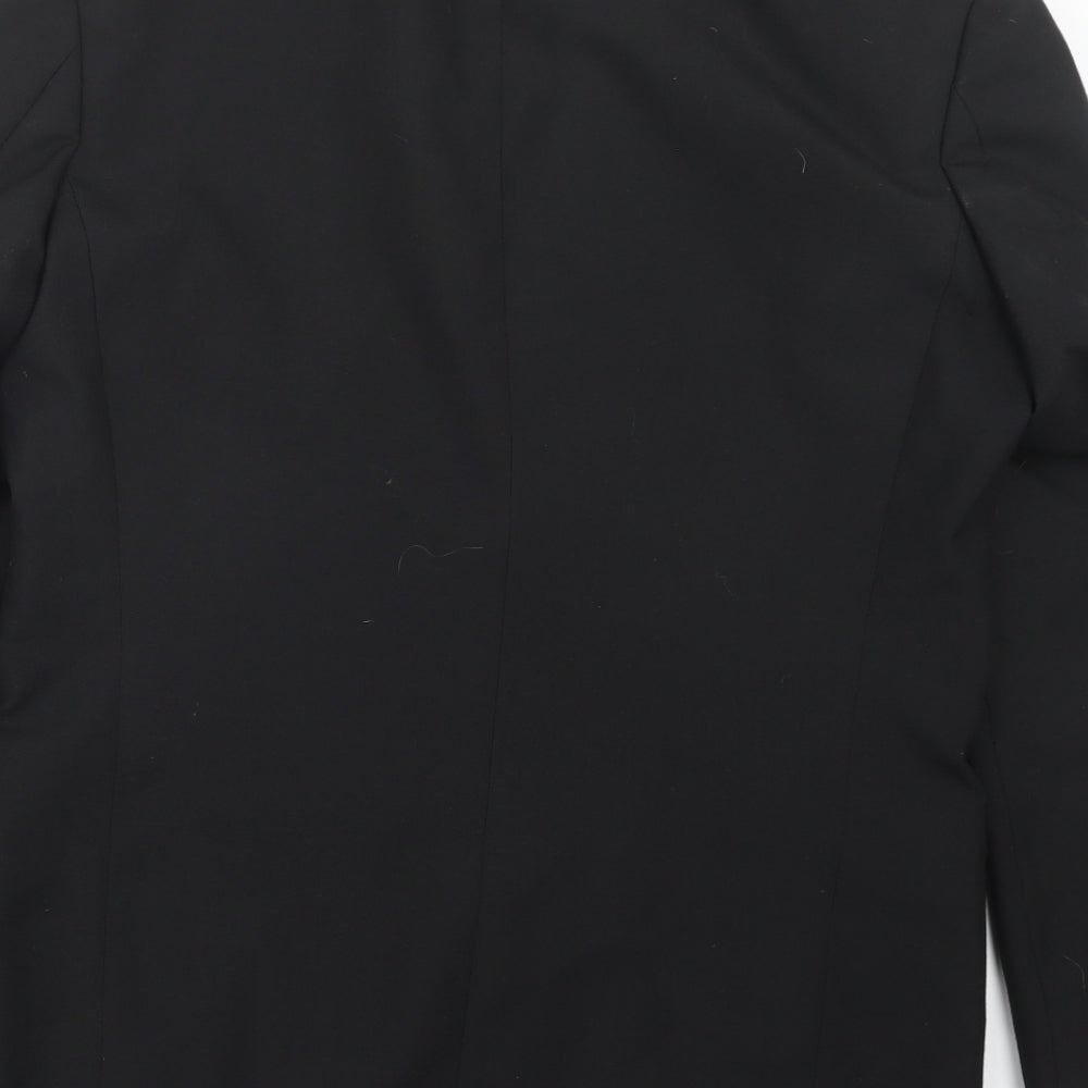 Preworn Mens Black Jacket Suit Jacket Size 38