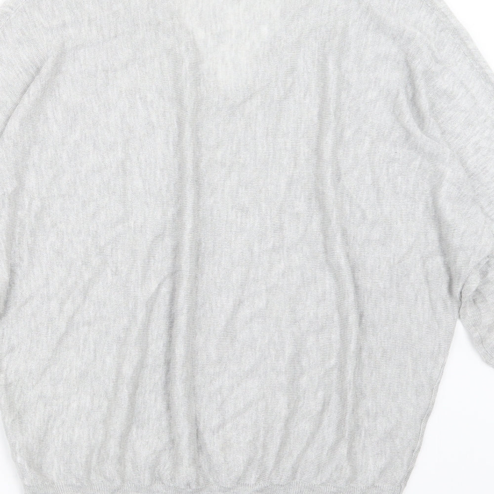 M&Co Womens Grey Knit Pullover Jumper Size 8