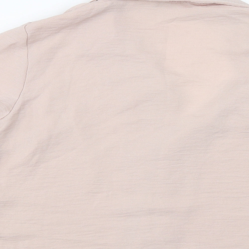 New Look Womens Pink Basic Blouse Size 10