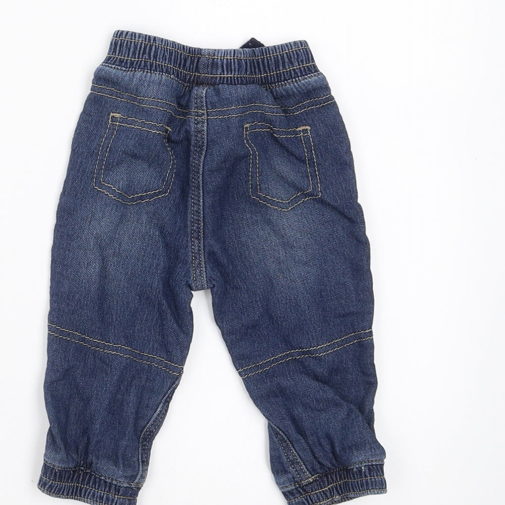 George Baby Blue Denim Jogger Jeans Size 6-9 Months