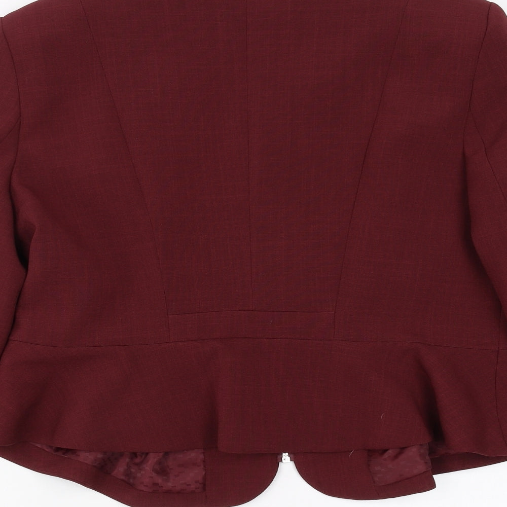 Definitions Womens Purple Jacket Suit Jacket Size 14