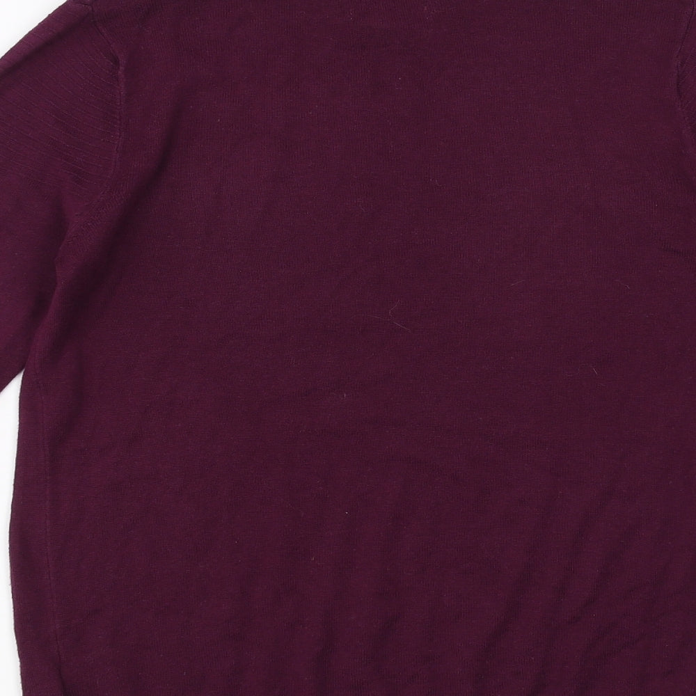 Marks & Spencer Mens Purple Pullover Jumper Size S