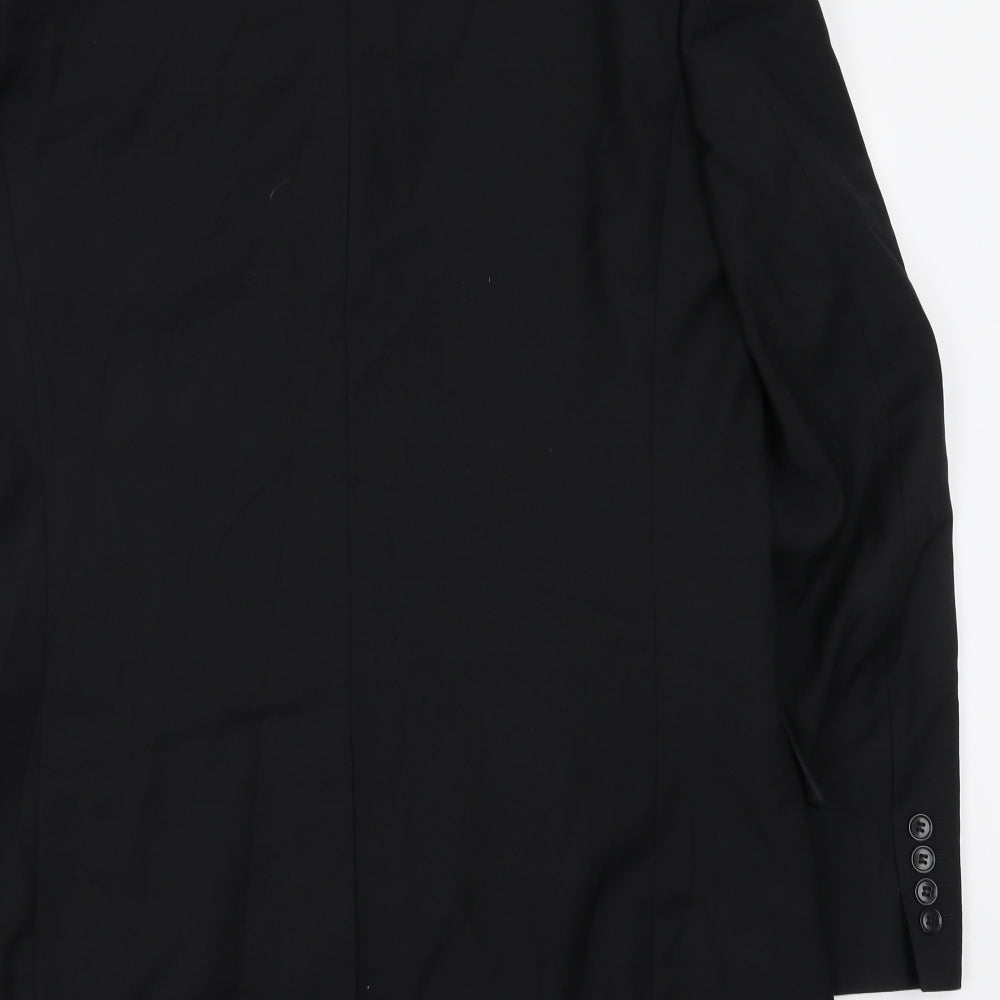 Preworn Mens Black Jacket Suit Jacket Size 40