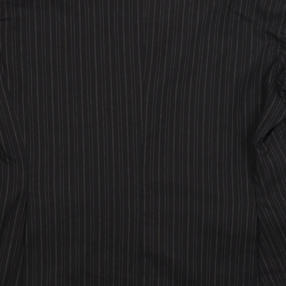 Full Circle Mens Black Striped Jacket Blazer Size L
