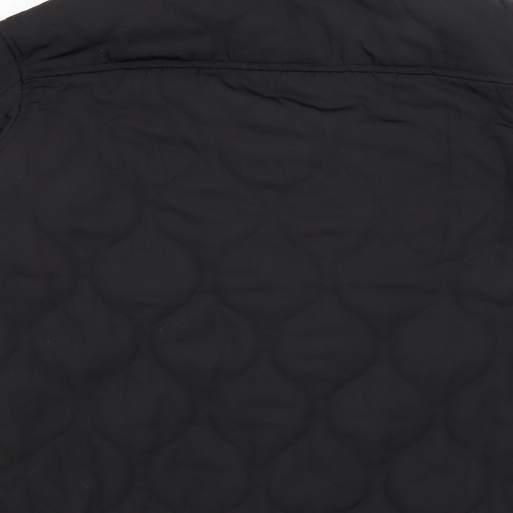 Divided Mens Black Windbreaker Coat Size S
