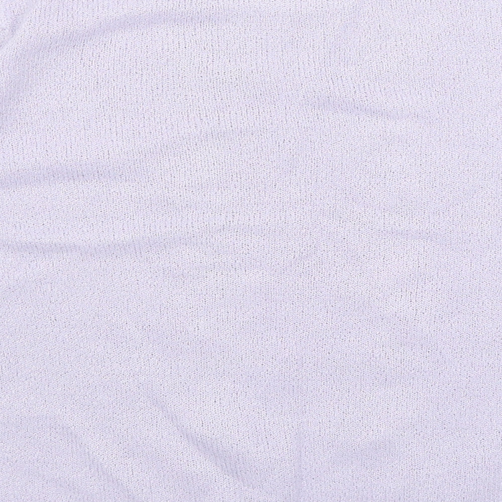 Berkertex Womens Purple Floral Basic T-Shirt Size 12