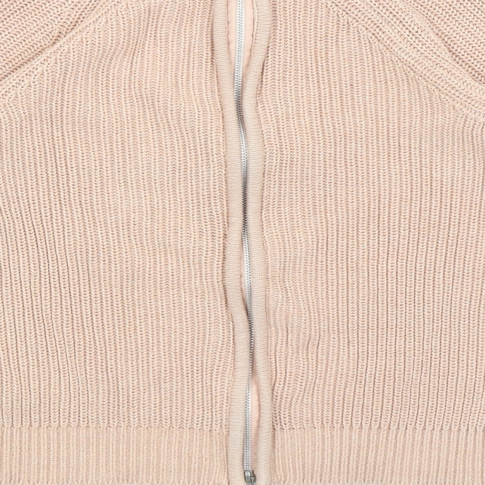 H&M Womens Pink Full Zip Jumper Size S