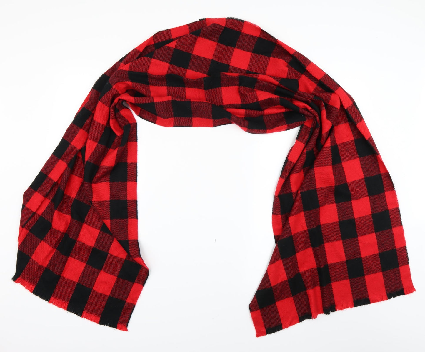 Preworn Womens Red Check Scarf