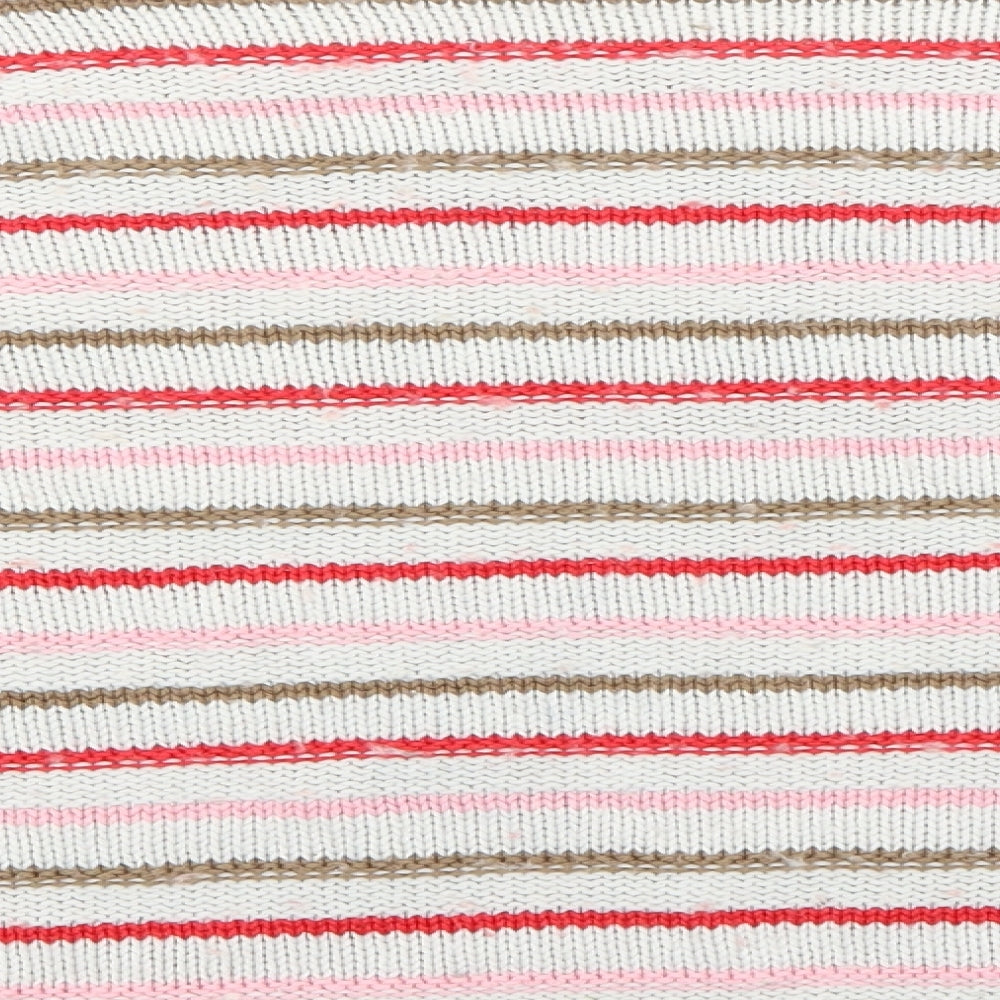 NEXT Womens White Striped Pullover Jumper Size S