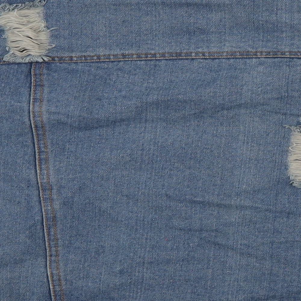 Eight Womens Blue Denim Kimono Jacket Size S
