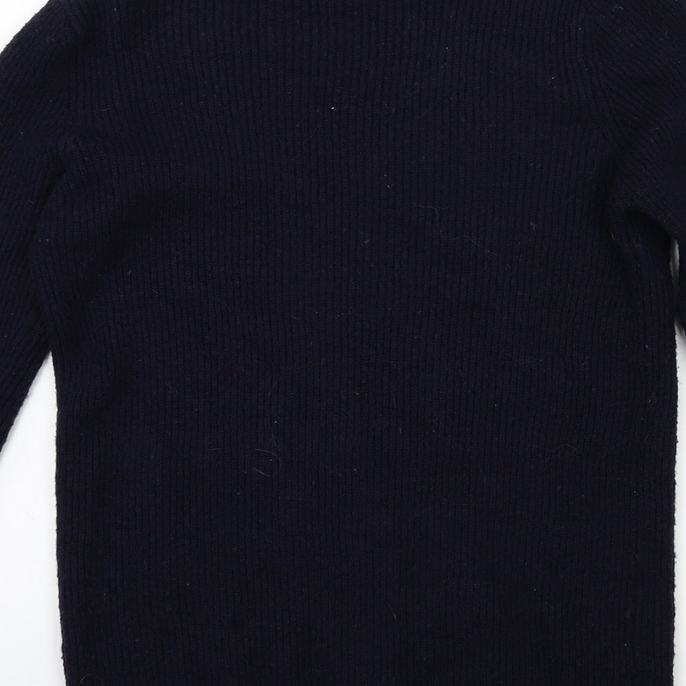 Sfera Womens Blue Knit Pullover Jumper Size M