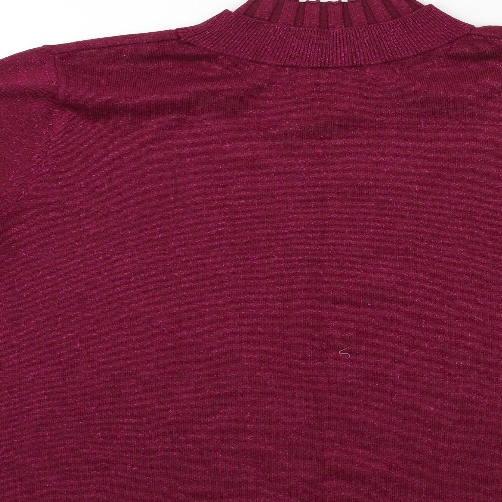 Nutmeg Womens Purple Knit Pullover Jumper Size 12