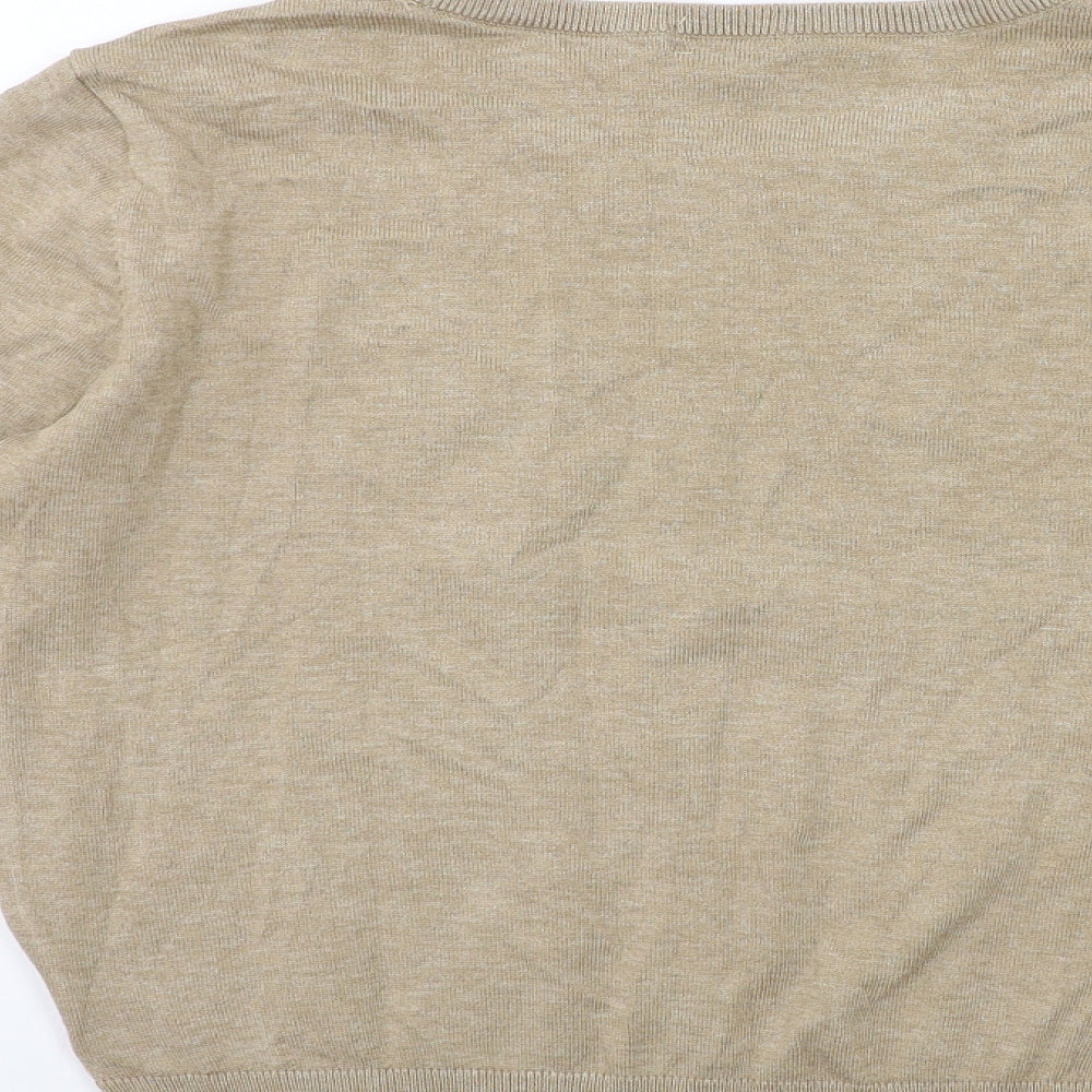 H&M Womens Beige Knit Pullover Jumper Size S