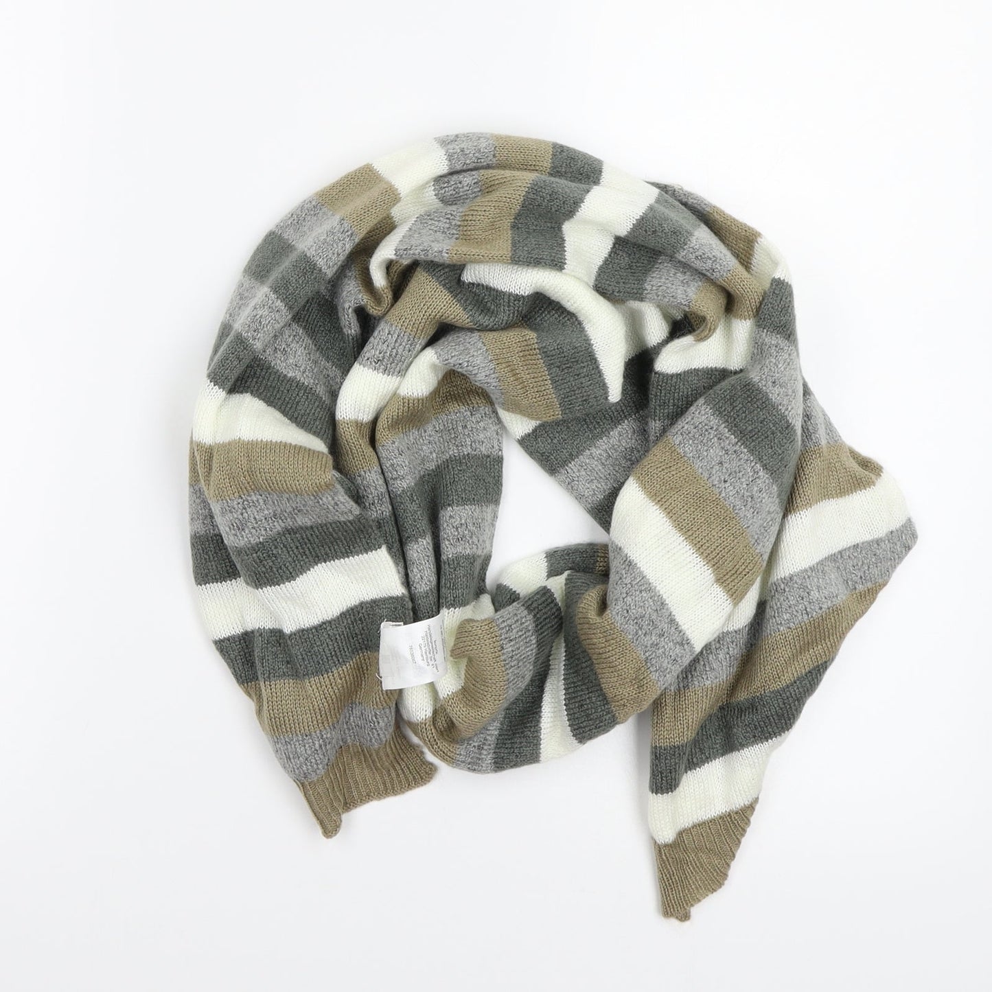 BPC Womens Green Striped Scarf