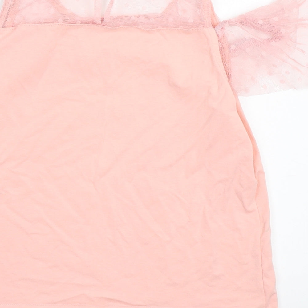 SheIn Girls Pink Basic T-Shirt Size 10 Years