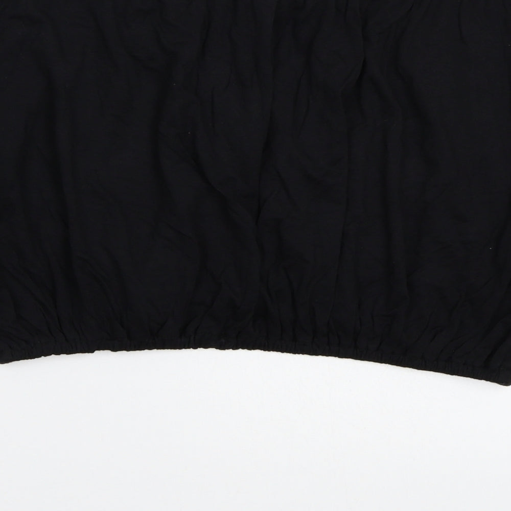 Body Womens Black Basic Blouse Size 14