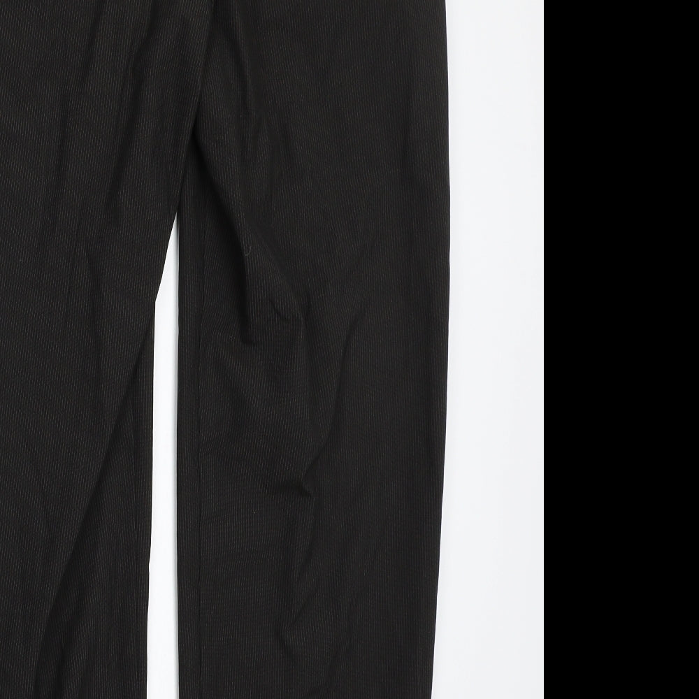 BHS Womens Brown Striped Trousers Size 34 L29 in