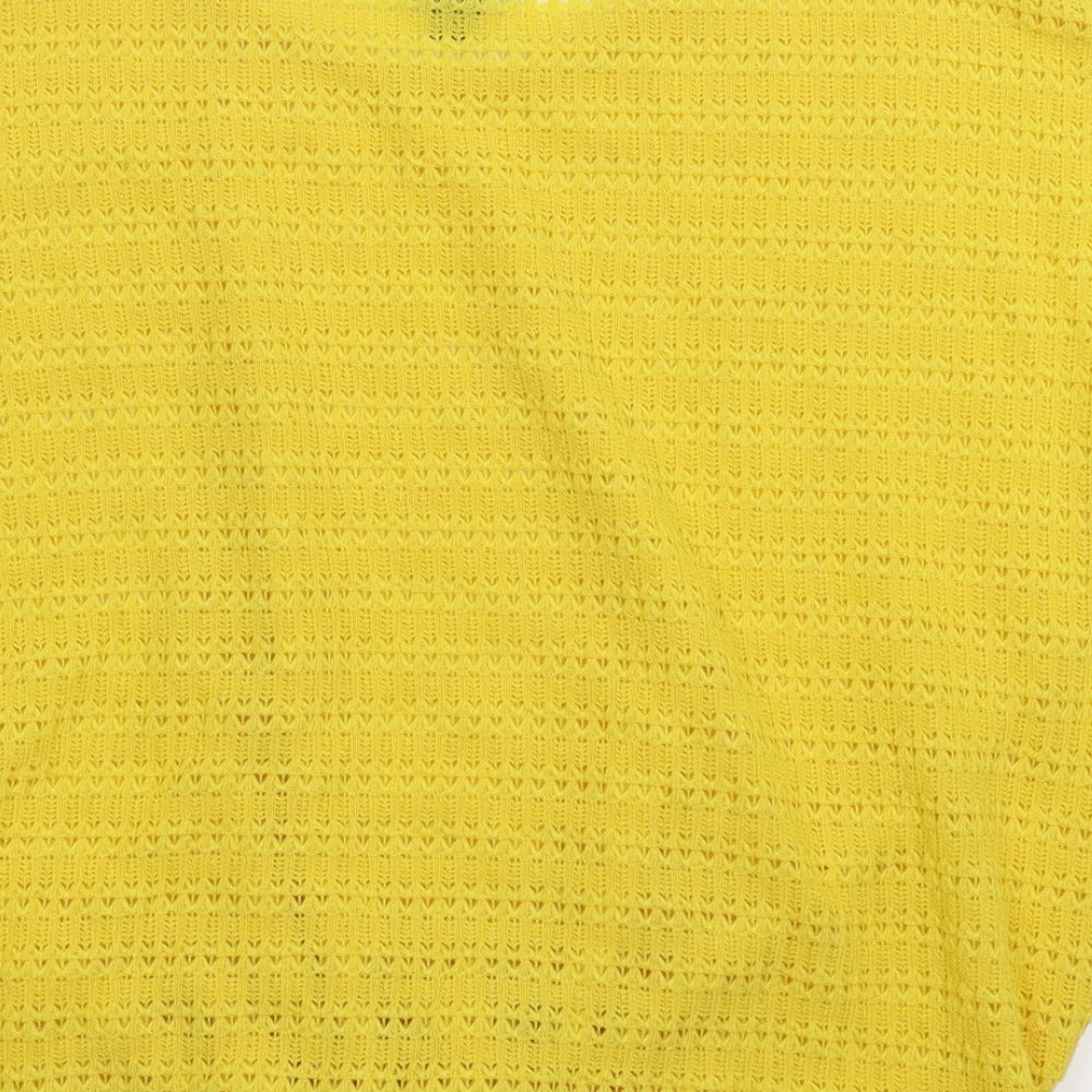 New Look Womens Yellow Knit Pullover Jumper Size M