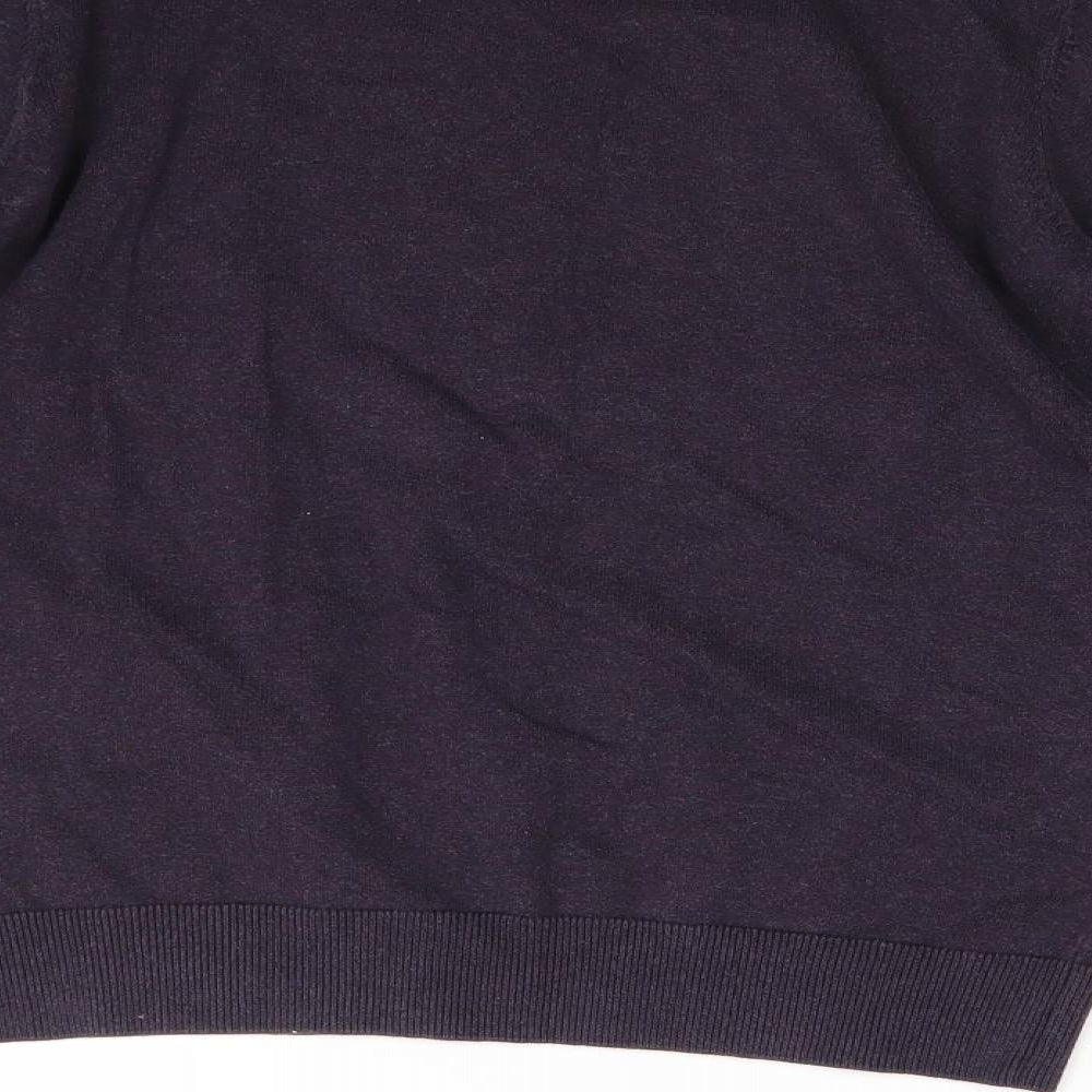 Tom Taylor Mens Purple Knit Pullover Jumper Size S