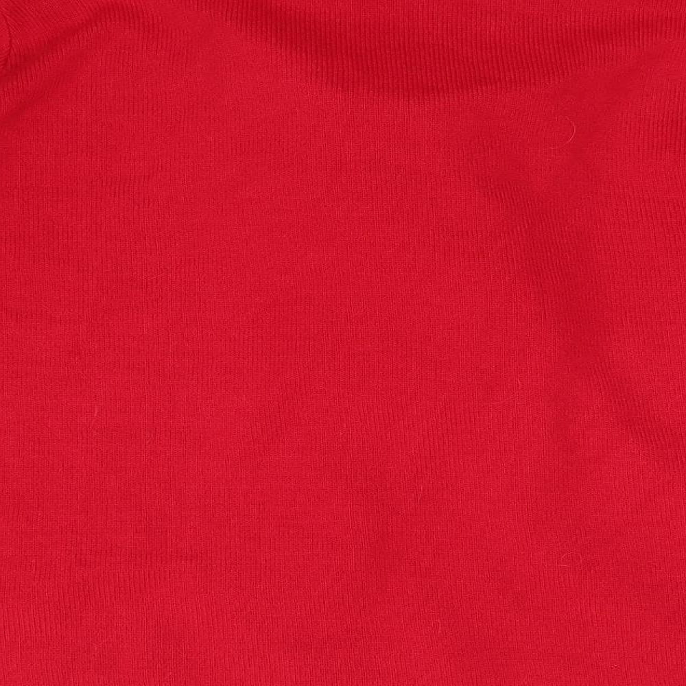 Envy us Womens Red Knit Pullover Jumper Size XL