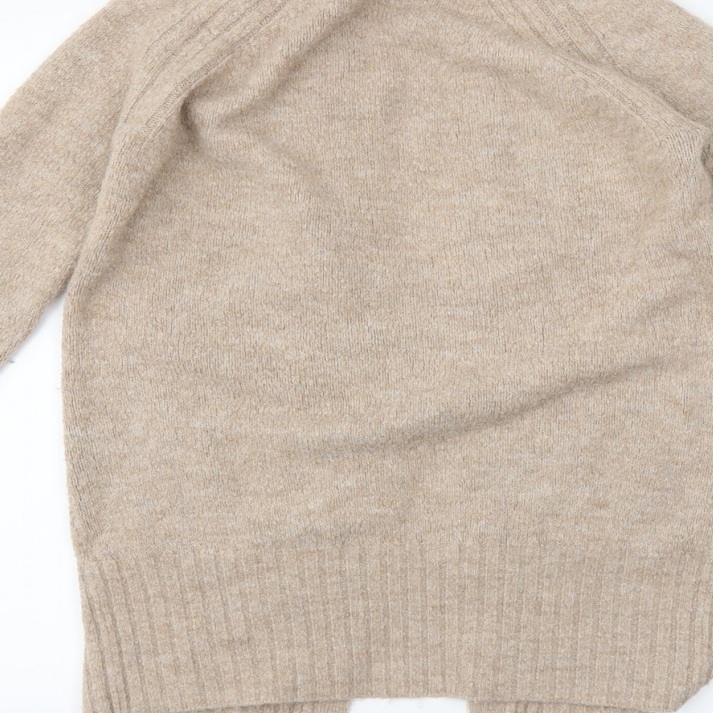 geogre Womens Beige Wrap Jumper Size S