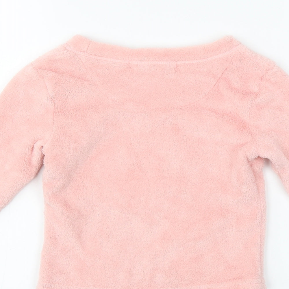 just like you Girls Pink Solid Capri Pyjama Set Size 2-3 Years