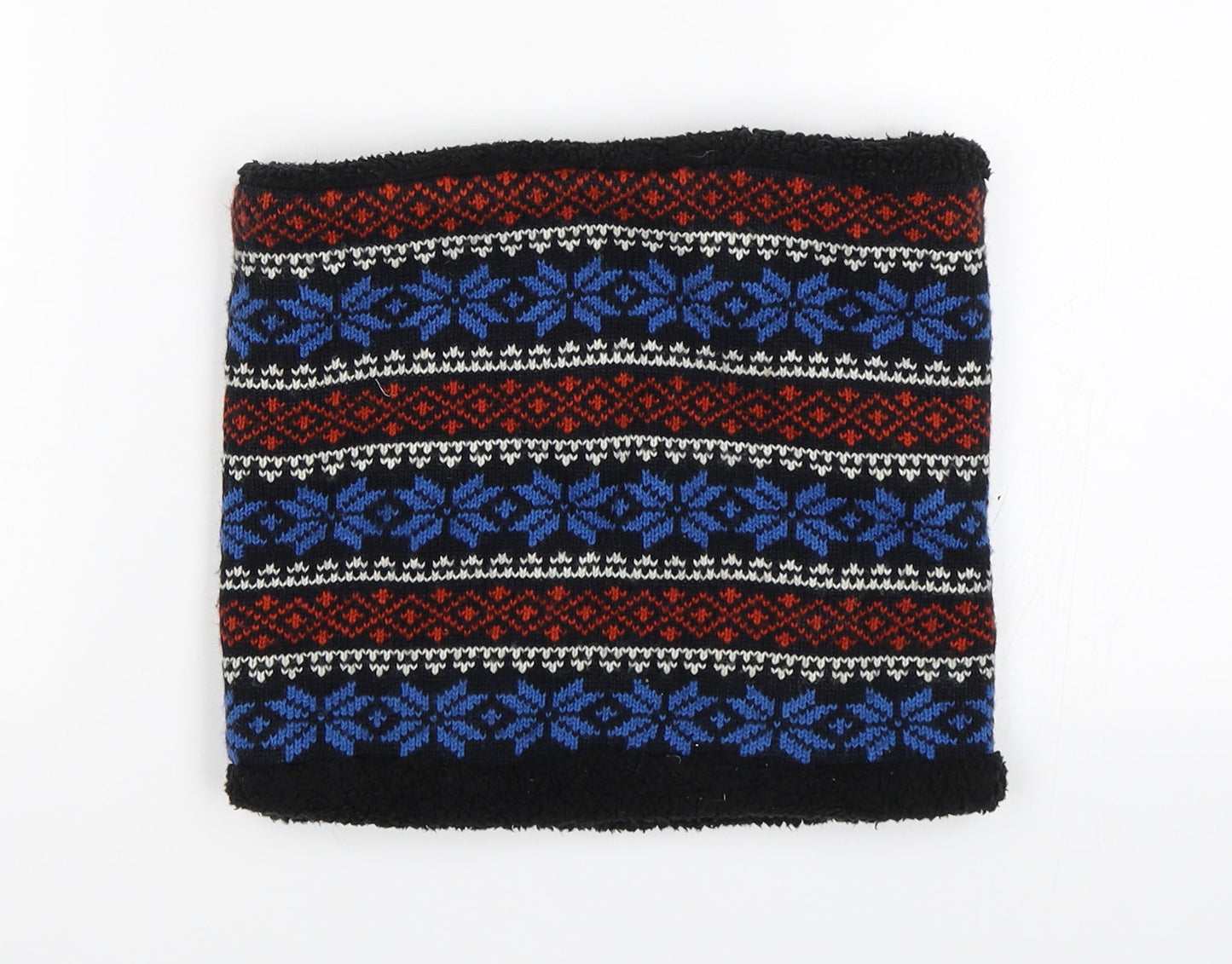 George Unisex Black Fair Isle Scarf