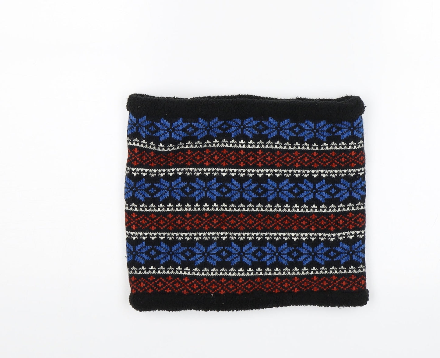 George Unisex Black Fair Isle Scarf