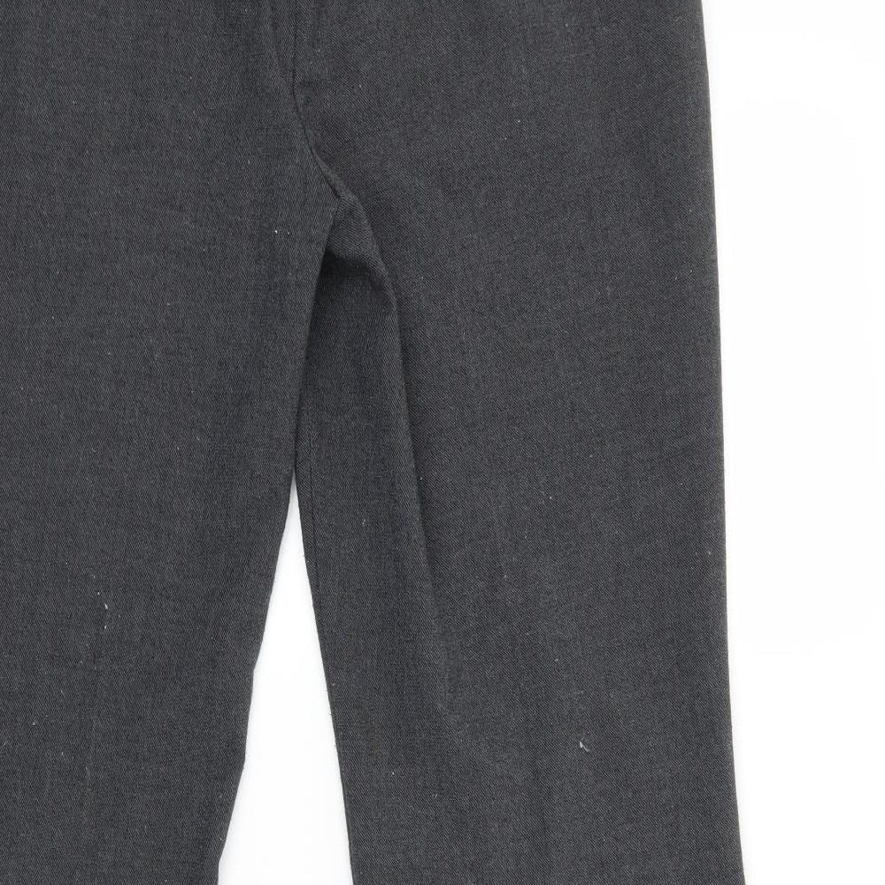 Brand and care label for Soon women’s grey trousers, size UK 14, 28-inch leg