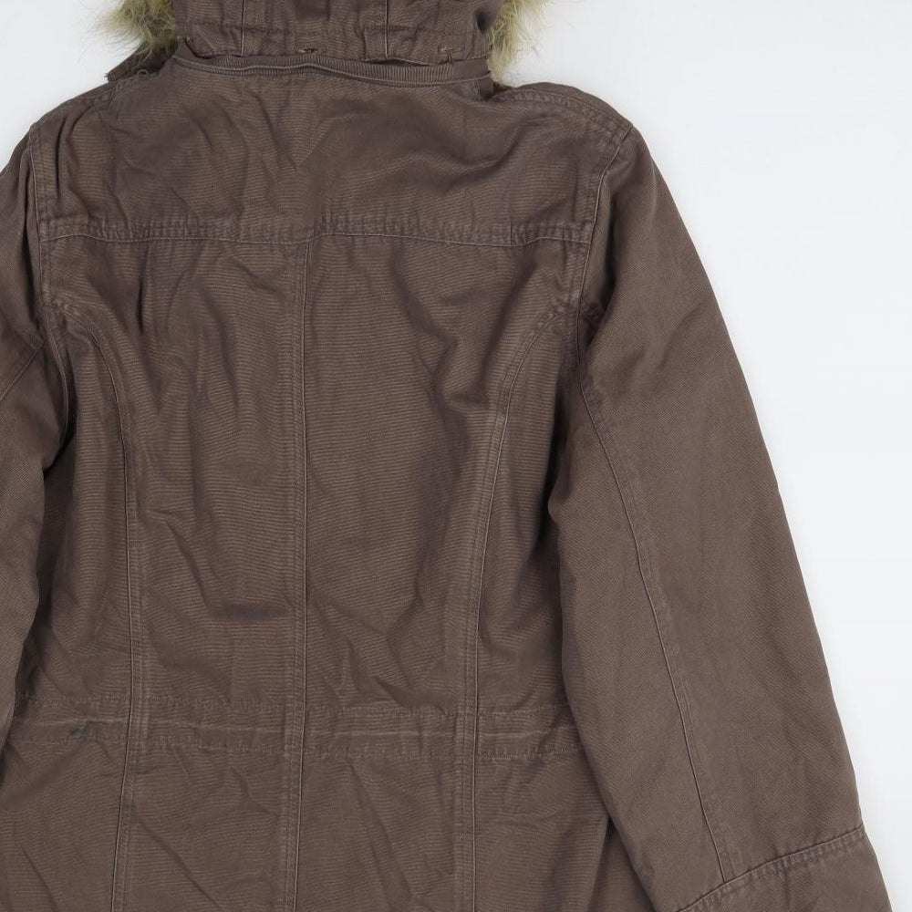BHS Womens Brown Windbreaker Coat Size 10