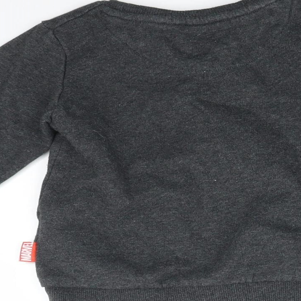 Marks and Spencer Boys Grey Pullover Jumper Size 2-3 Years - Spider Man