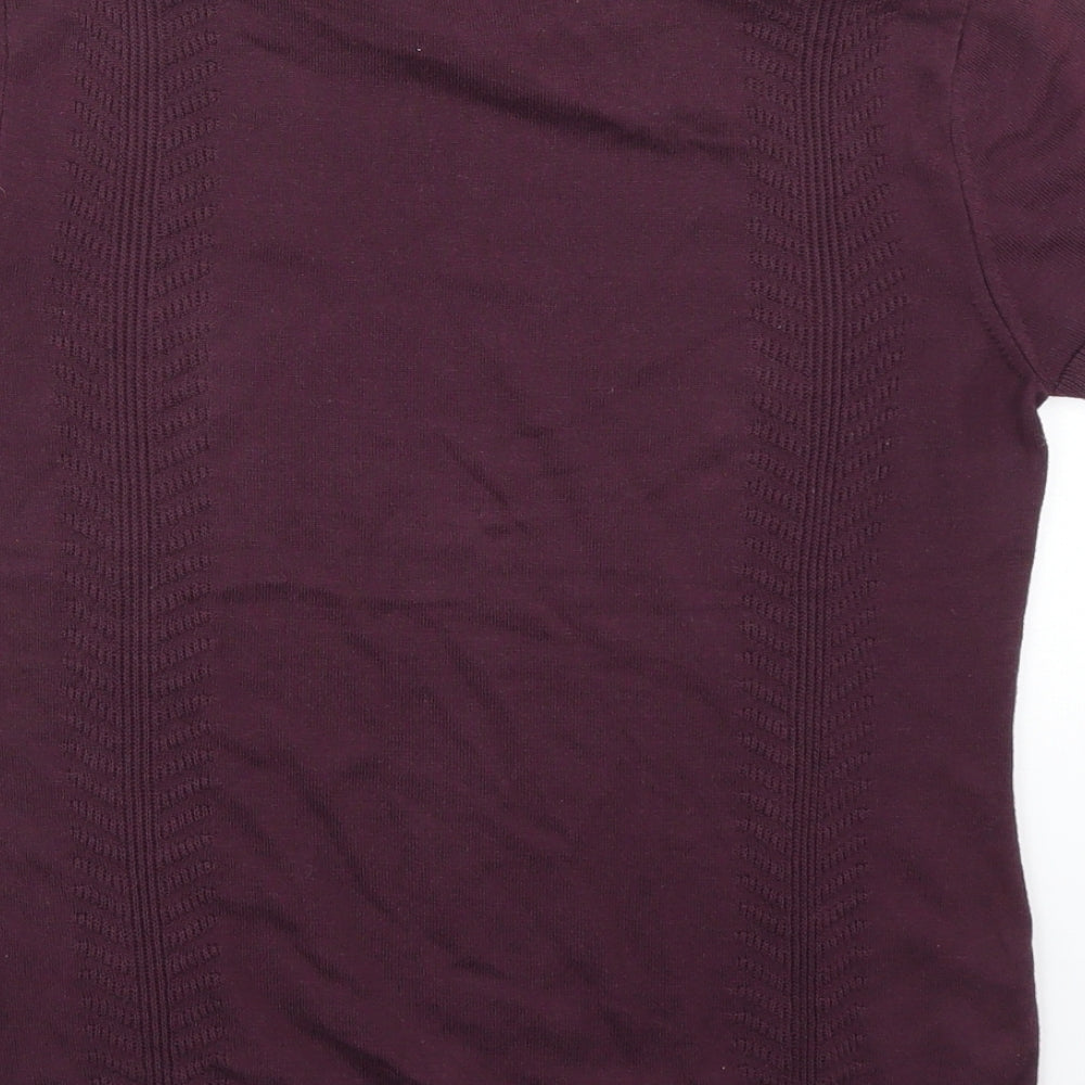 LIMITED Womens Purple Basic T-Shirt Size 10