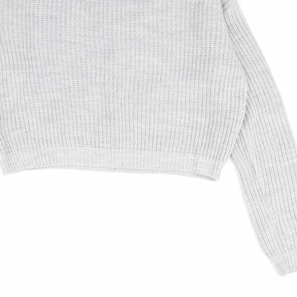 Boohoo Womens Grey Pullover Jumper Size S