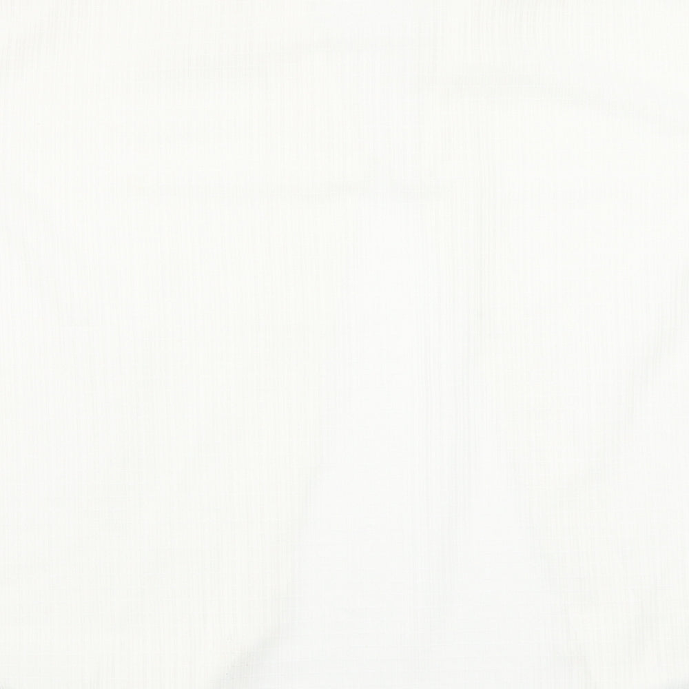 Preworn Womens White Basic Blouse Size L